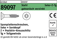 Teilgewinde Pozidriv-Kreuzschlitz PZ