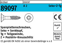 Teilgewinde Pozidriv-Kreuzschlitz