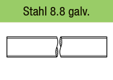 DIN 975 - Stahl 8.8galv. verzinkt