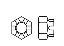 Kronenmuttern DIN 935
