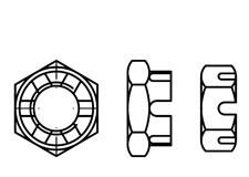 Kronenmuttern DIN 979