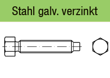DIN 561 - Stahlgalv. verzinkt - Form A