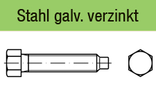 DIN 561 - Stahlgalv. verzinkt - Form B