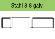 DIN 938 - 8.8 galv. verzinkt