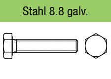 DIN 961 - Stahl 8.8galv. verzinkt