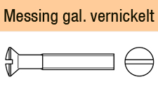 DIN 963 - Messinggalv. vernickelt