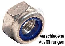 6-kant Muttern DIN 985niedrige Form