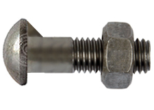 Halbrundkopf DIN 607mit Nase und Mutter