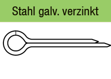 DIN 94 / ISO 1234 galvanisch verzinkt