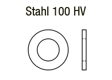 DIN 7989 - Stahl 100 HV