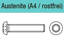 ISO 7380-1 Flachkopf Edelstahl A4