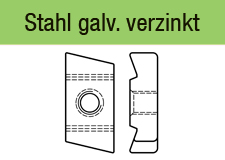 Hakenkopf-GewindeplattenGleitmutternTyp 50/30
