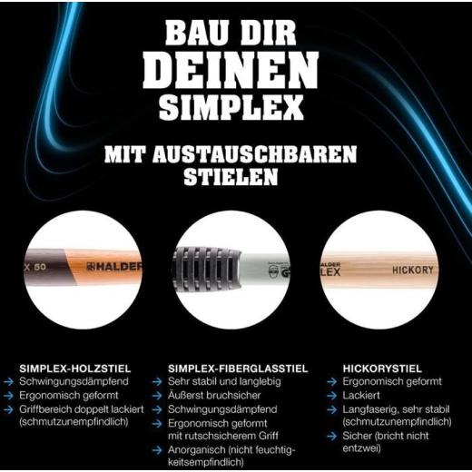 Schonhammer SIMPLEX L.370mm Kopf-D.50mm weich/mittelhart HO