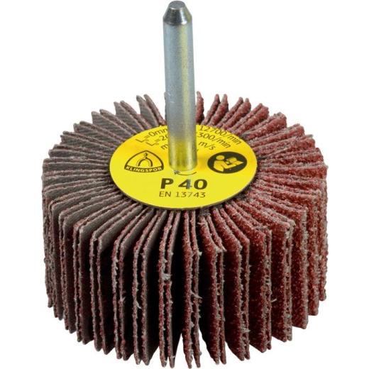 Fächerschleifer KM 613 Ø30xH10mm K.100 Korund Schaft-D.6mm KLINGSPOR | 10 Stück