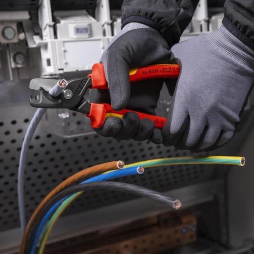 Kabelschere StepCut® XL L.225mm Kopf brün.VDE Mehrkomp.-Hüllen KNIPEX