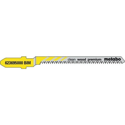 Stichsägeblätter clean wood premium Nutz-L.57mm Zahnt.1,4mm BiMetall Metabo