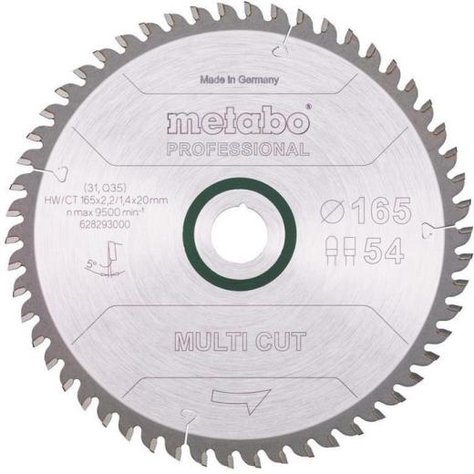 Kreissägeblatt multi cut professional D165x2,2/1,4xB20mm Z.54 FZ/TZ 5Grad neg