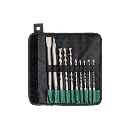 Bohrer-/Meißelsatz SDS-plus 10tlg. Rolltasche Metabo