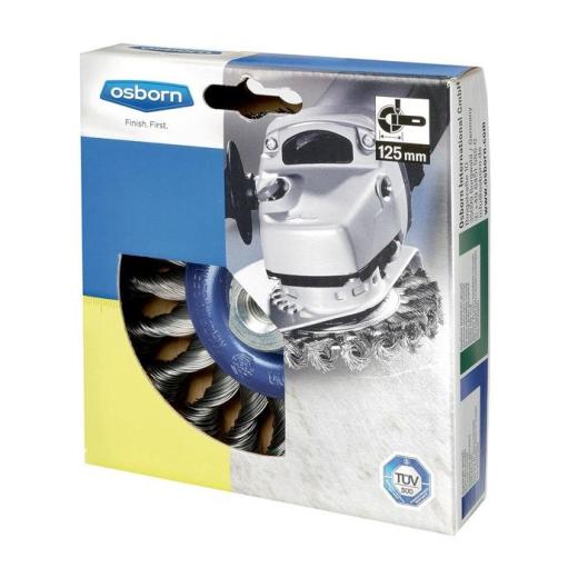 Rundbürste TÜV-geprüft D.125mm Drahtstärke 0,5mm 13mm 12500min-¹ OSBORN