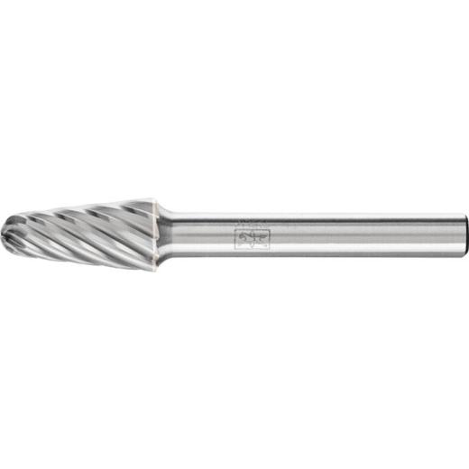 Frässtift KEL Ø 10 mm Kopf-L.20 mm Schaft-Ø 6 mm HM Verz.INOX PFERD