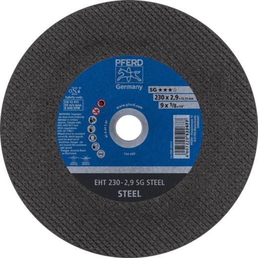 Trennscheibe SG STEEL D230x2,9mm ger.STA Bohr.22,23mm PFERD | 25 Stück