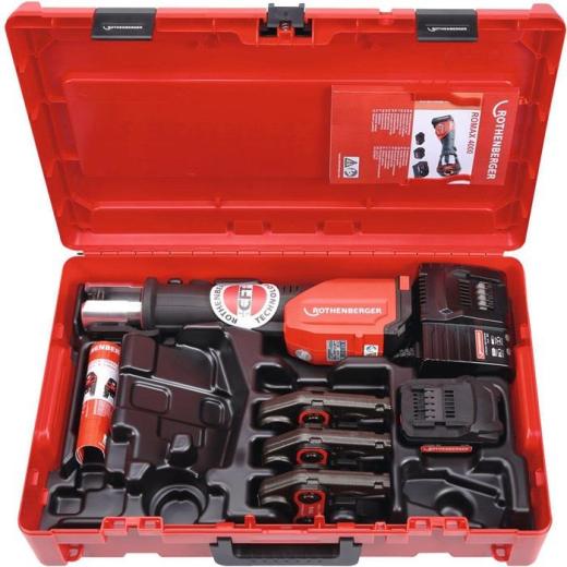 Akkupressmaschine ROMAX 4000 Basic Set CAS Akku,Ladegerät,TH 16,20,26mm 4Ah