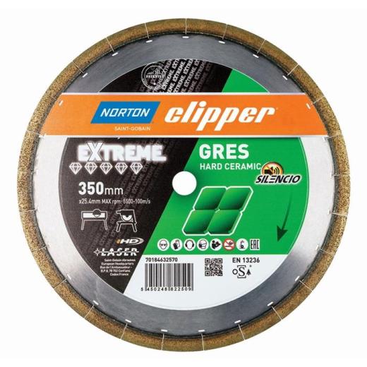 Diamanttrennscheibe Extreme Gres Silencio D.350mm Bohr.25,4mm Seg.-B.2,2mm