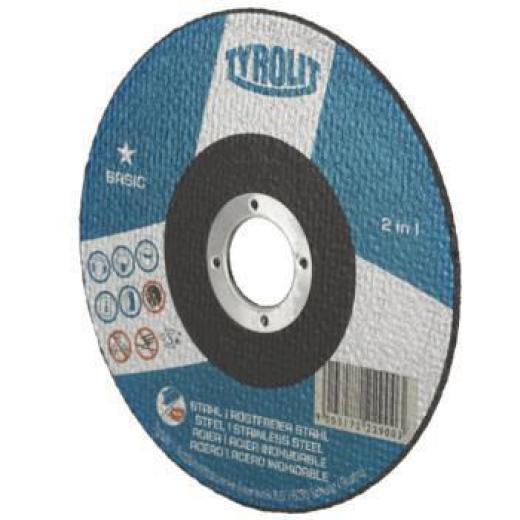 Trennscheibe BASIC D230x1,9mm ger.2in1 Bohr.22,23mm TYROLIT | 25 Stück