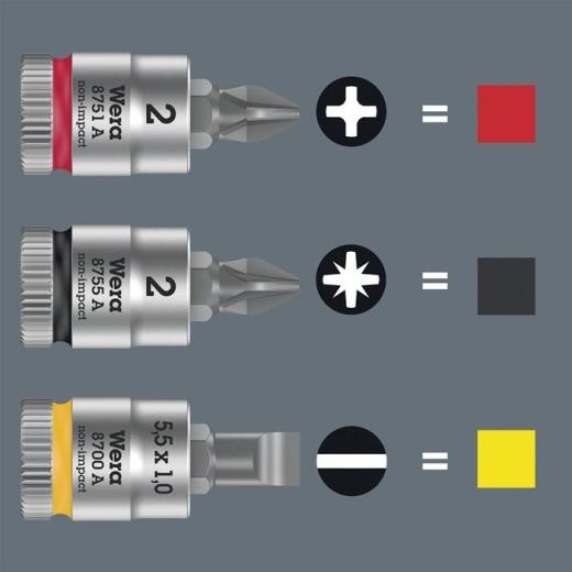 Schraubendrehereinsatz 8751 A Phillips 1/4 Zoll Kreuzschlitz PH PH 1 L.28mm WERA