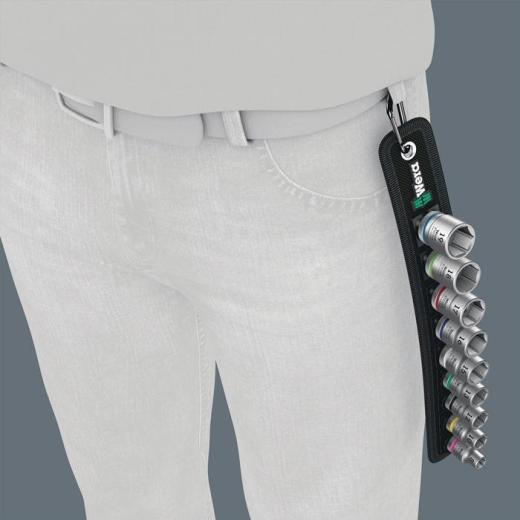 Steckschlüsseleinsatzset Belt B 4 10-tlg.SW 19 / 8mm Antr.10mm (3/8) Zoll WERA