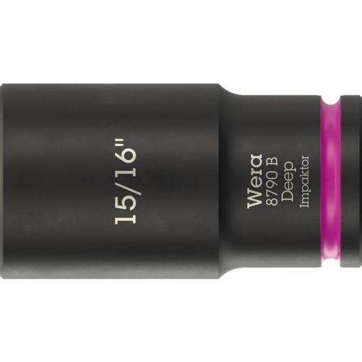 Steckschlüsseleinsatz 8790 B Impaktor Deep 3/8 Zoll 15/16 Zoll L.63mm WERA