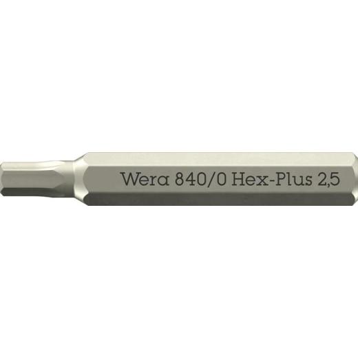 Bit 840/0 Micro 2,5 mm | Länge 30 mm | WERA | 10 Stück