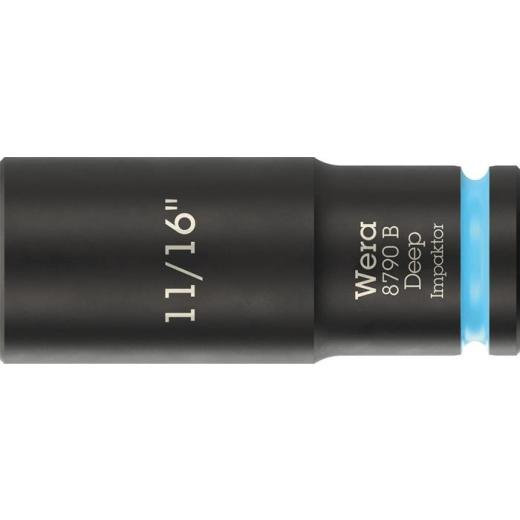 Steckschlüsseleinsatz 8790 B Impaktor Deep 3/8 Zoll 11/16 Zoll L.63mm WERA
