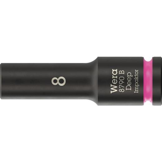Steckschlüsseleinsatz 8790 B Impaktor Deep 3/8 Zoll 8mm L.63mm WERA