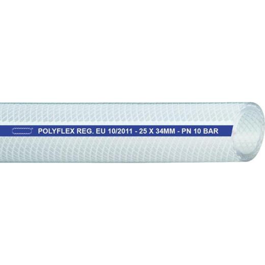 Druckluftschlauch POLYFLEX ID 19,0mm AD 27,0mm L.50m Transparent Wandst.4,0mm | 50 Stück