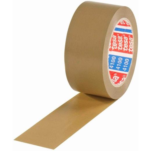 Klebeband tesa 4100 Breite 50mm Länge 66m S.65µ PVC braun leise geprägt TESA | 36 Stück
