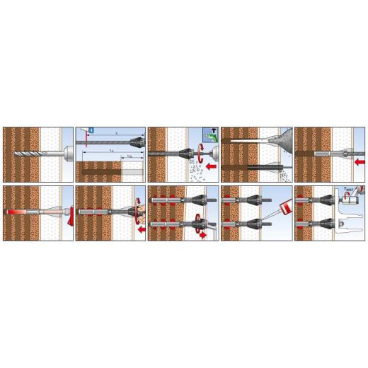 fischer Abstandsmontagesystem | TherMax 12/110 M12 gvz | 2 Stück