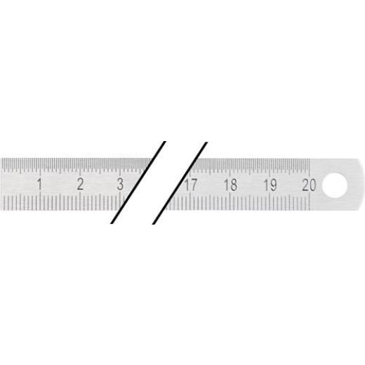 Stahlmaßstab L.300mm rostfr.STA biegsam Teilung B=mm/1/2mm TECWERK
