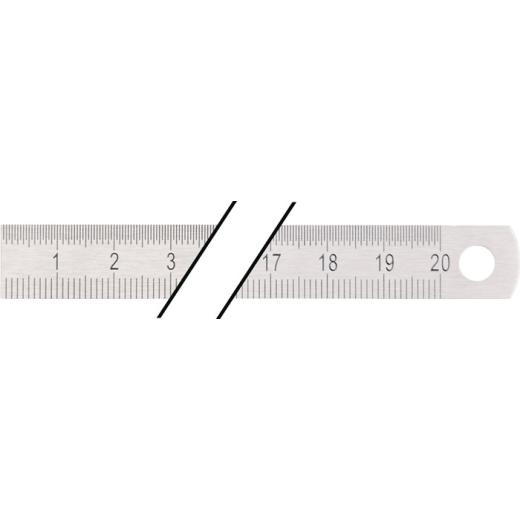 Stahlmaßstab L.500mm rostfr.STA biegsam Teilung B=mm/1/2mm TECWERK