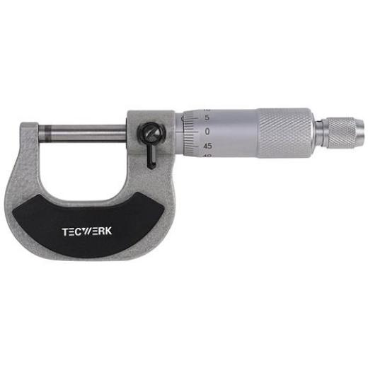 Bügelmessschraube DIN 863/1 0-25mm Spindel-D.6,5mm TECWERK