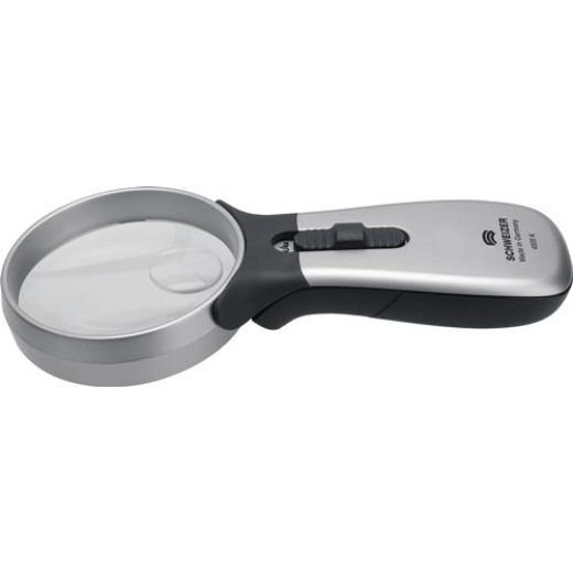 Handleuchtlupe Tech-Line CLASSIC Vergr.2x/4x LED Linsen-D.70/20mm SCHWEIZER