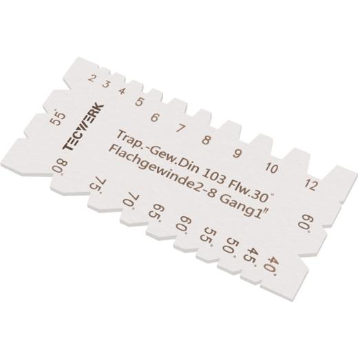 Dreh-/Gewindestahllehre Trapez-,Whitworth- u.Metrischgewinde TECWERK