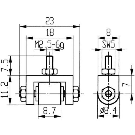 Messeins.D.8,4mm Rl.M2,5 STA z.Messuhren KÄFER