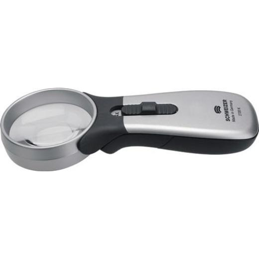 Handleuchtlupe Tech-Line CLASSIC Vergr.4x LED Linsen-D.55,0mm SCHWEIZER