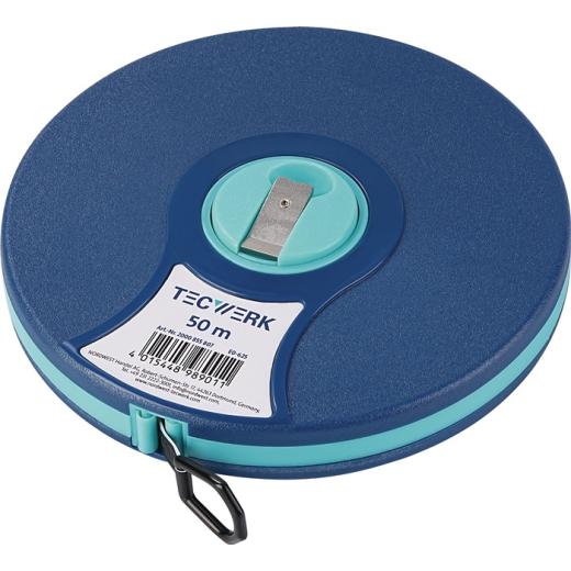 Kapselbandmaß L.50m Bandbr.13mm 2 mm/cm EG II ABS Nylon-Fiber TECWERK