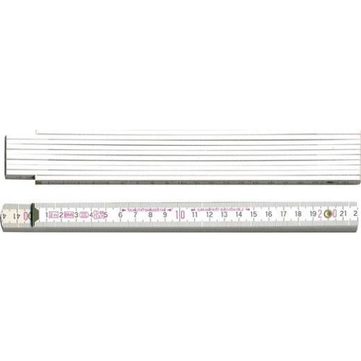 Gliedermaßstab L.2m B.16mm mm/cm EG III Buche weiß BMI