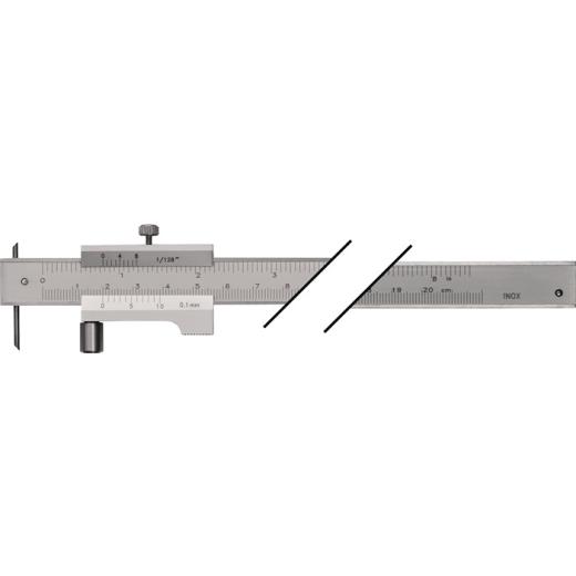 Streichmaß 400mm m.Laufrolle TECWERK