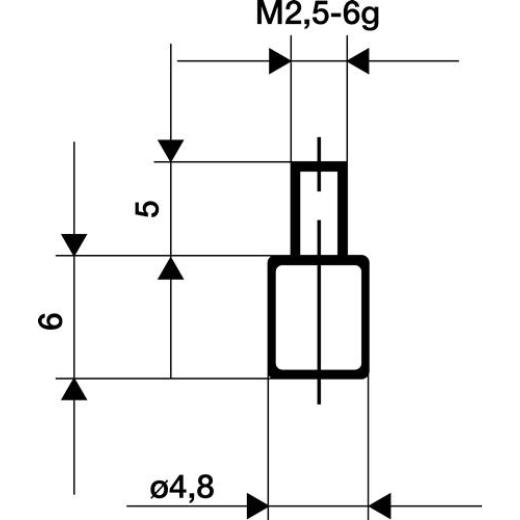 Messeins.D.4,8mm plan M2,5 STA z.Messuhren KÄFER