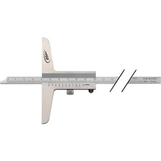 Tiefenmessschieber DIN 862 500mm ger.Schiene 12x4mm H.PREISSER
