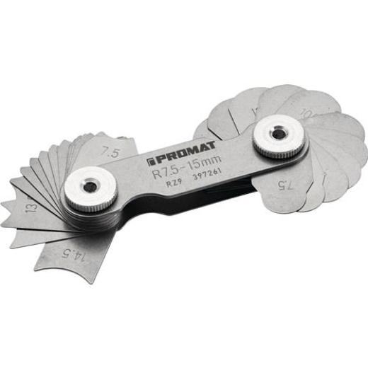 Radienschablone 1,0-7mm Bl. 17 St. TECWERK